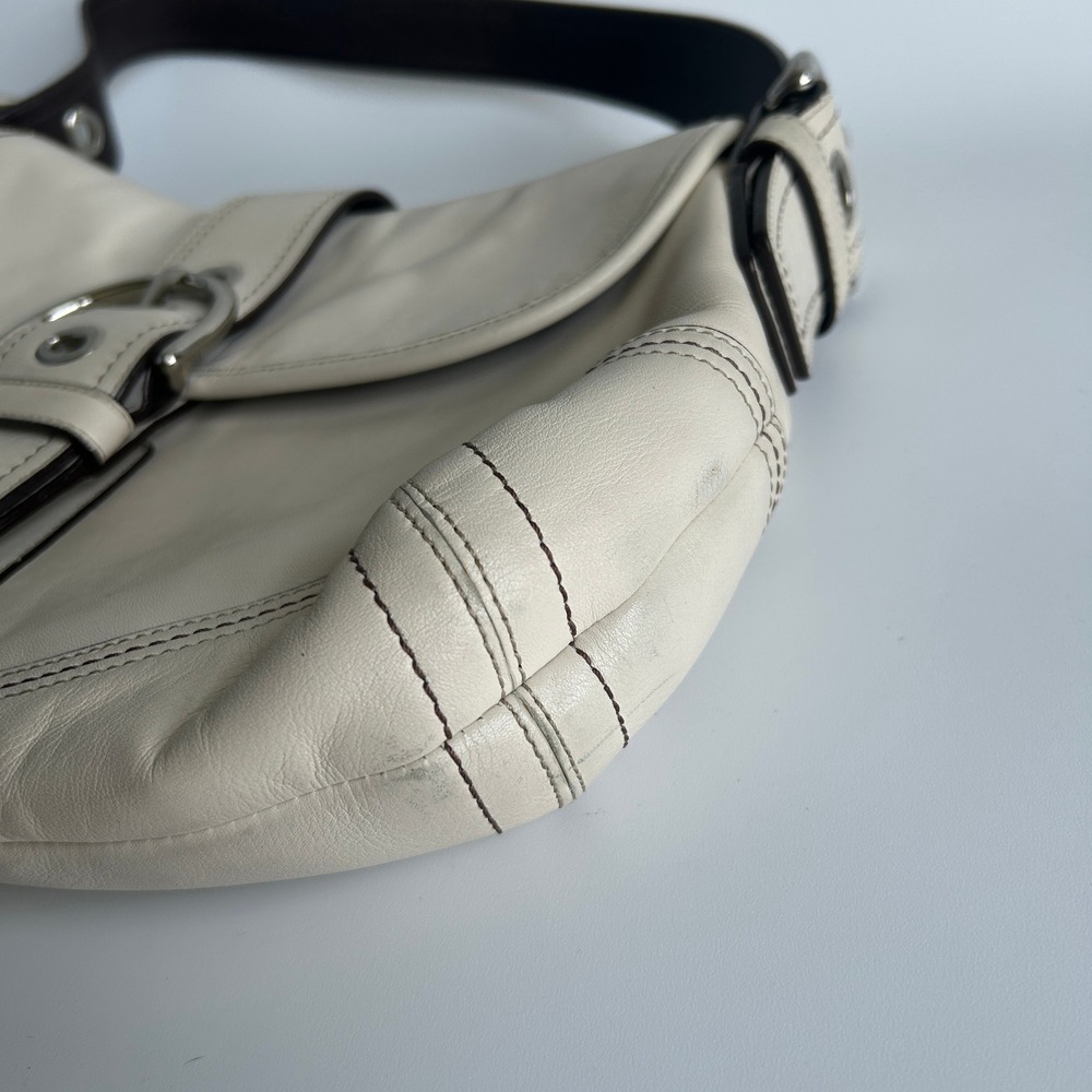 Coach Soho Flap Chalk White Leather Shoulder Bag F109… - Gem